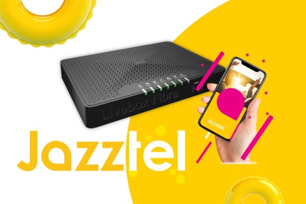 Jazztel fibra router y móvil