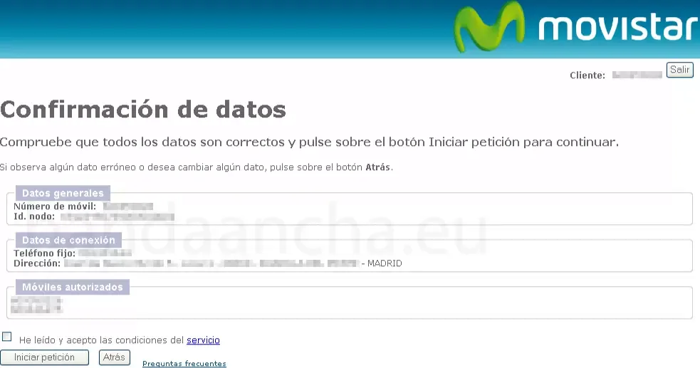 Registrando el femtonodo de Movistar