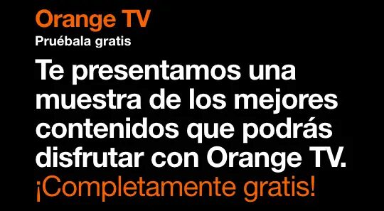 1 mes gratis de Orange TV