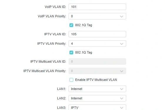 Configuración IPTV