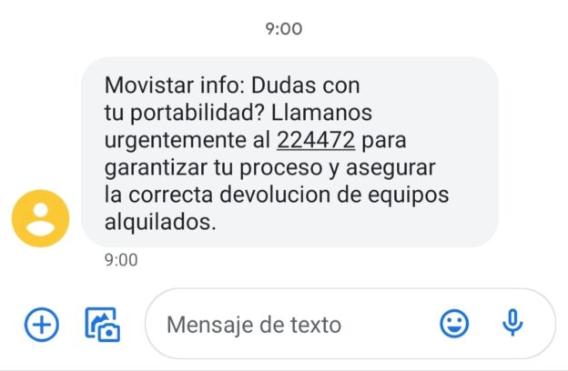 SMS de Movistar