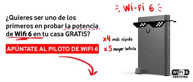 Piloto del router wifi 6 de Vodafone