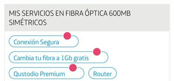 Botón aumento a 1 GB en app Movistar