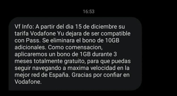 SMS de Vodafone