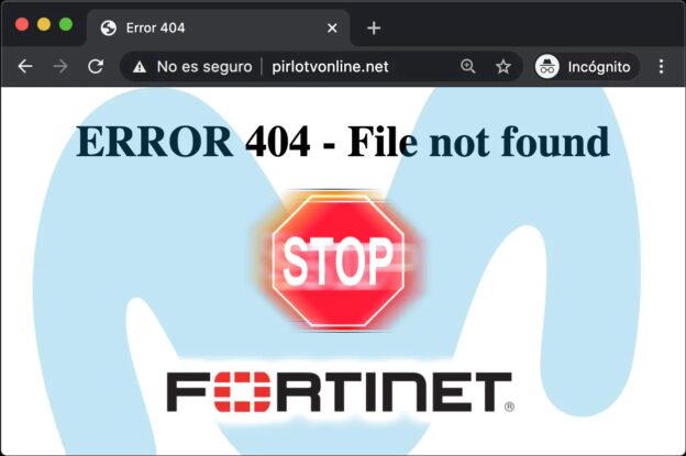 Fortinet bloqueando una web en Movistar