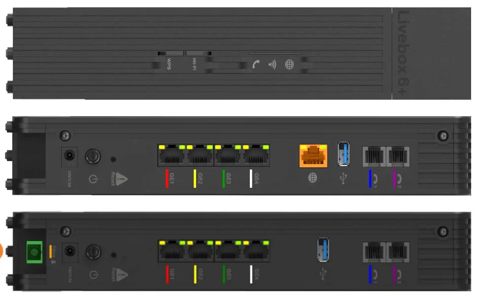 Puertos del router Livebox 6