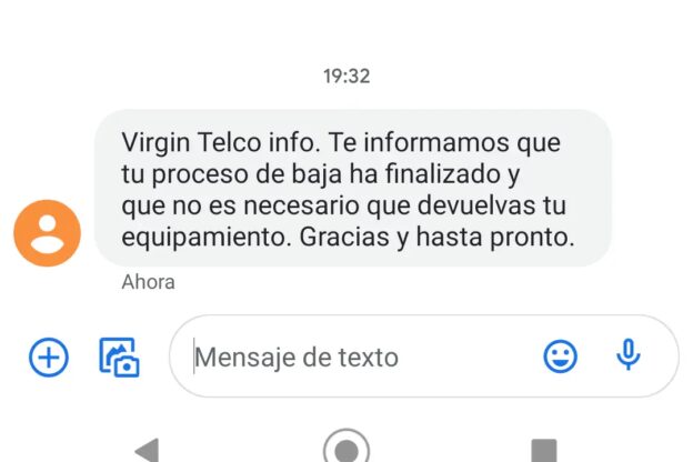 SMS de Virgin