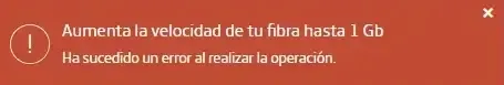 Error en el proceso para aumentar a 1 Gb