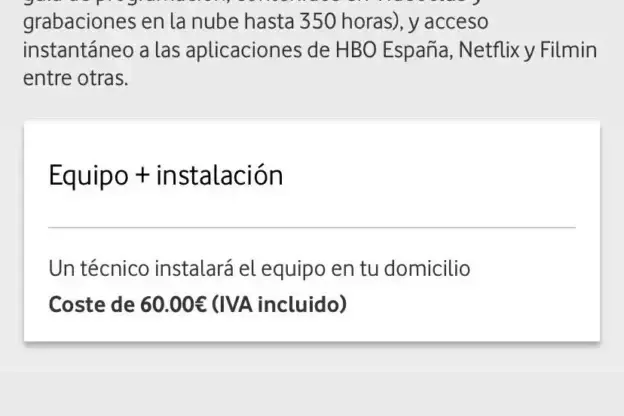 Pedir nuevo deco en Mi Vodafone