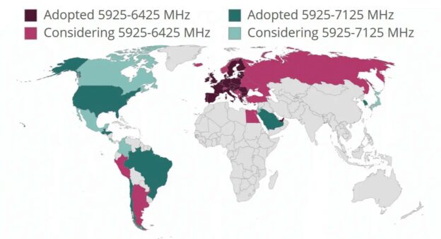 Países con WiFi 6E