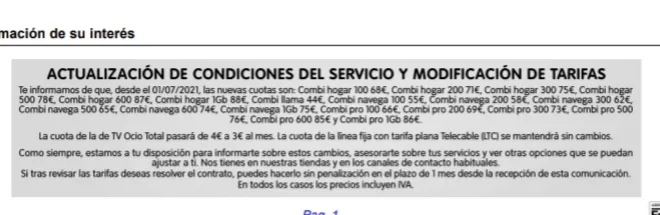 Comunicado de Telecable