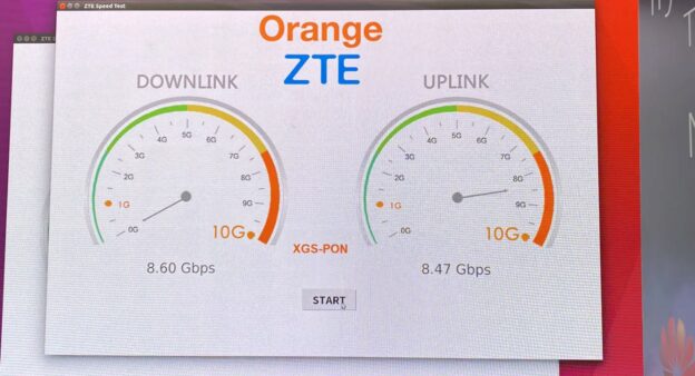 Test de velocidad XGSPON de Orange