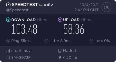 Lowi speedtest