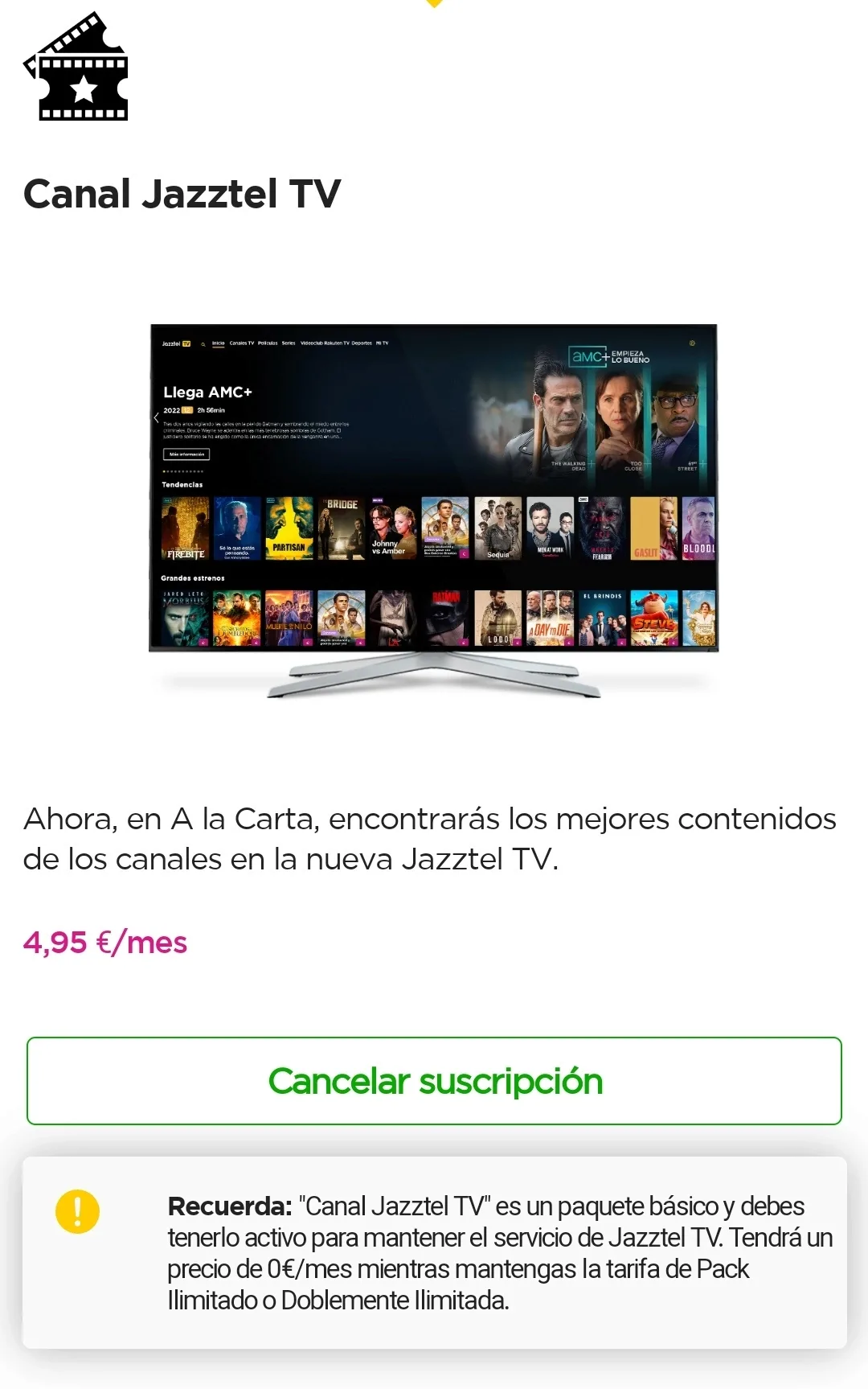 Jazztel TV Gratis Para Clientes Con Datos Ilimitados