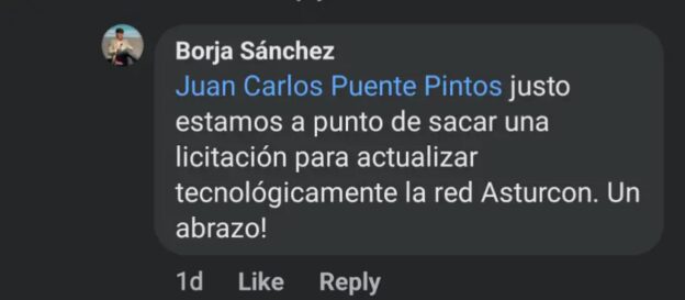 Mensaje de Borja Sánchez