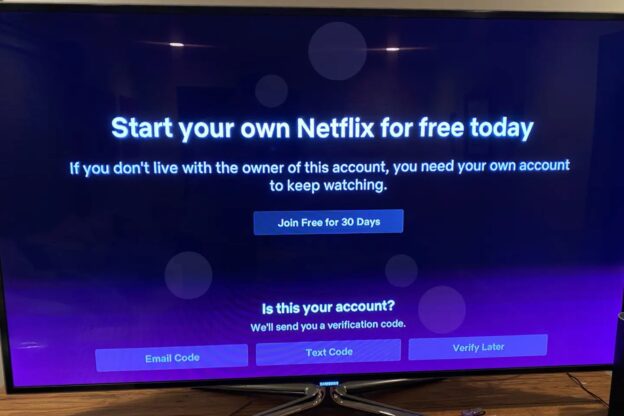 Mensaje verificar cuenta de Netflix