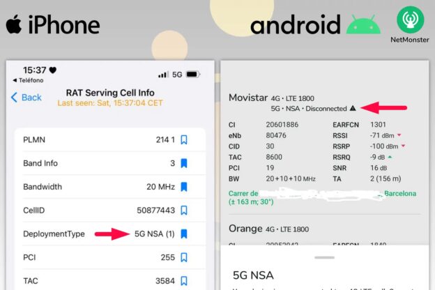 Comprobar 5G ULI iPhone Android