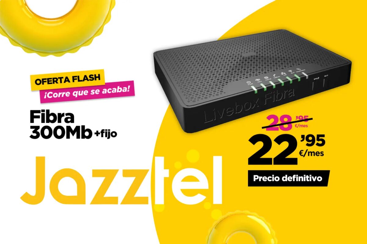 Fibra y 2 líneas móviles por menos de 40 euros: la económica oferta flash  que recupera Jazztel