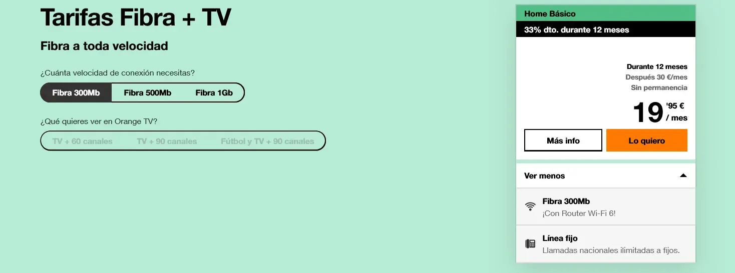 Orange se suma a la fibra barata: 300 Mb simétricos por 19,95 euros durante  todo un año 🗞️