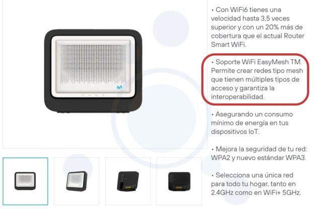 EasyMesh en web router Smart WiFi 6 Go