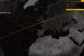 starlink sats over Spain