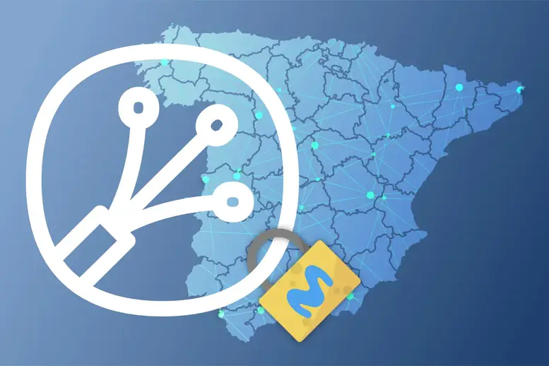 red fibra movistar telefonica candado