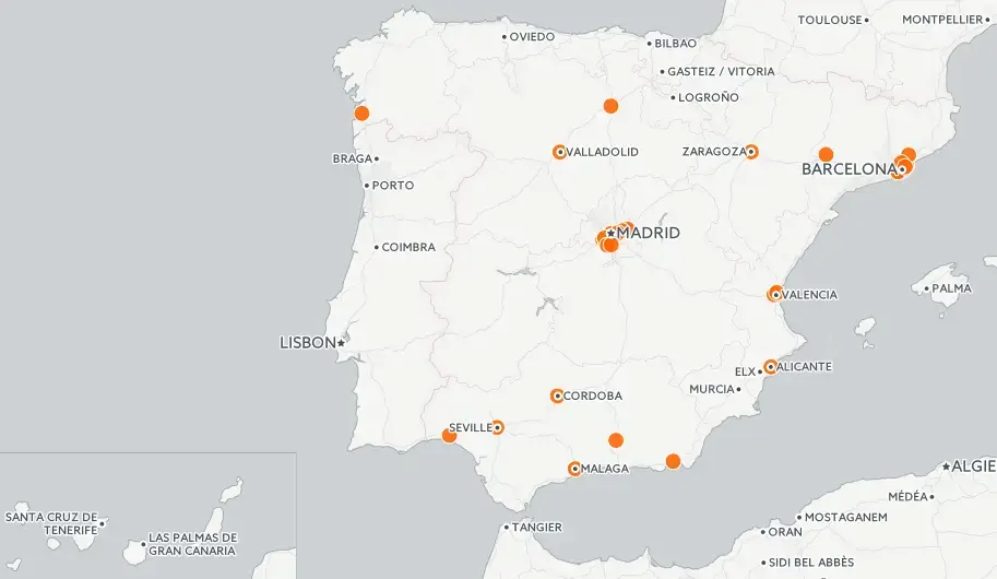 66 ciudades en zona no regulada