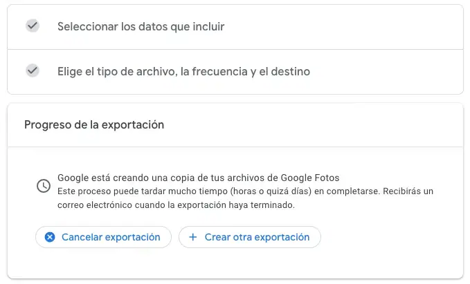 Descargando las fotos de Google Photos