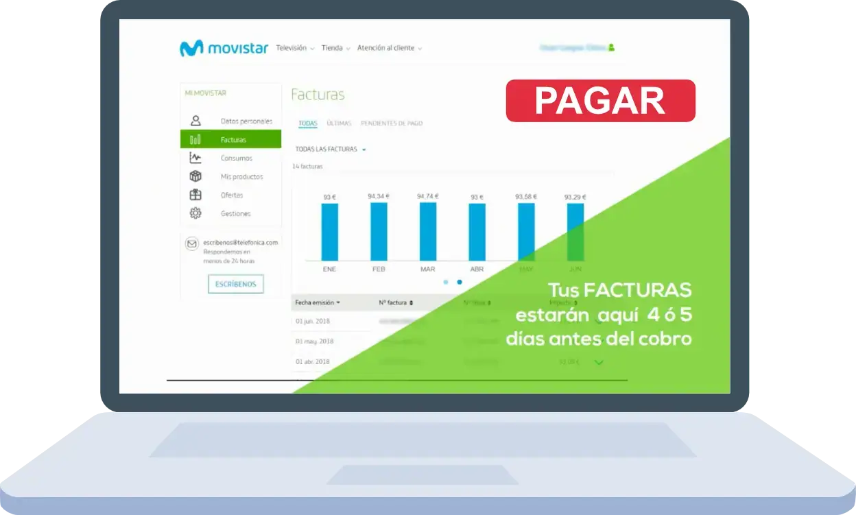 Pagar factura de Movistar