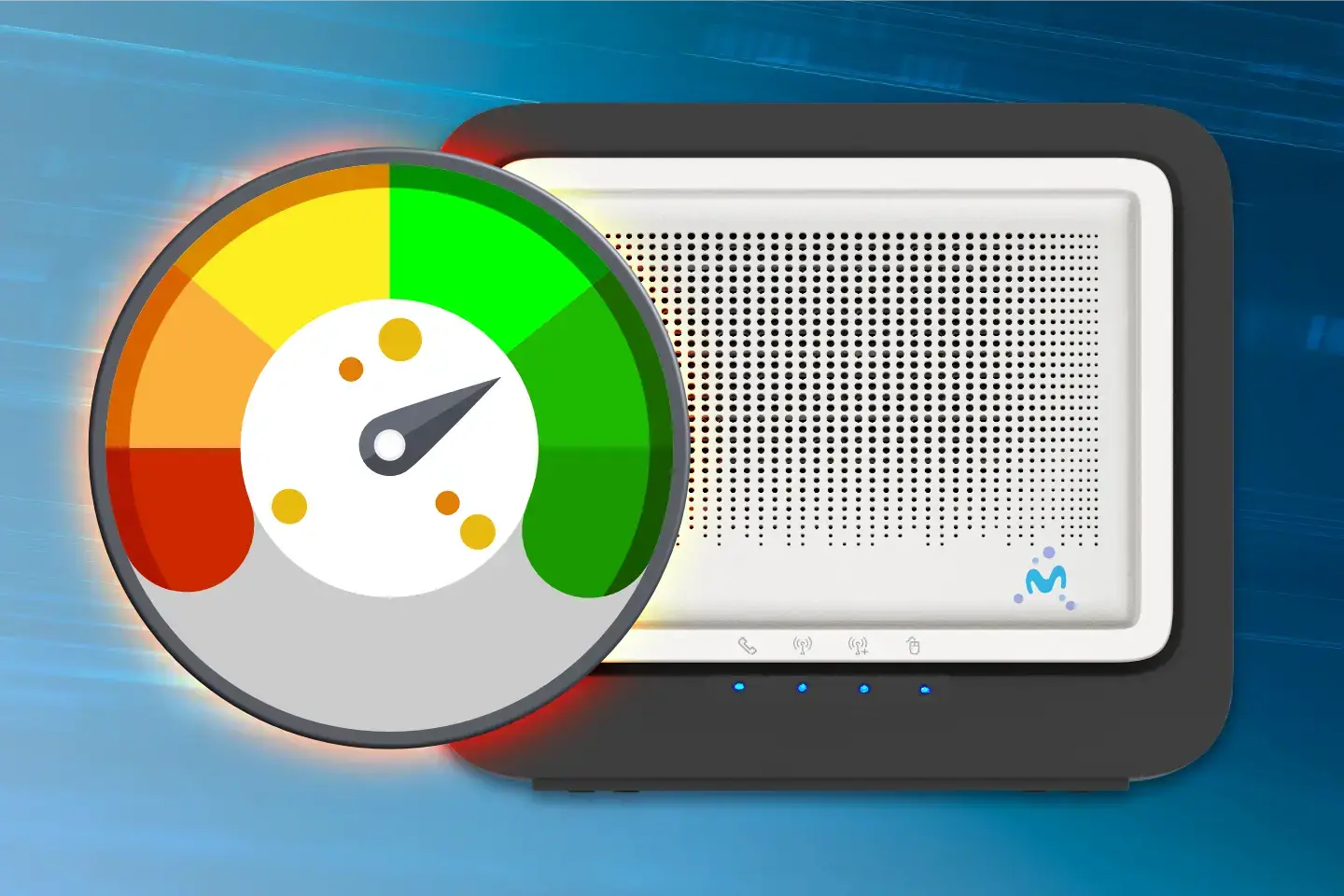 Velocidad fibra router