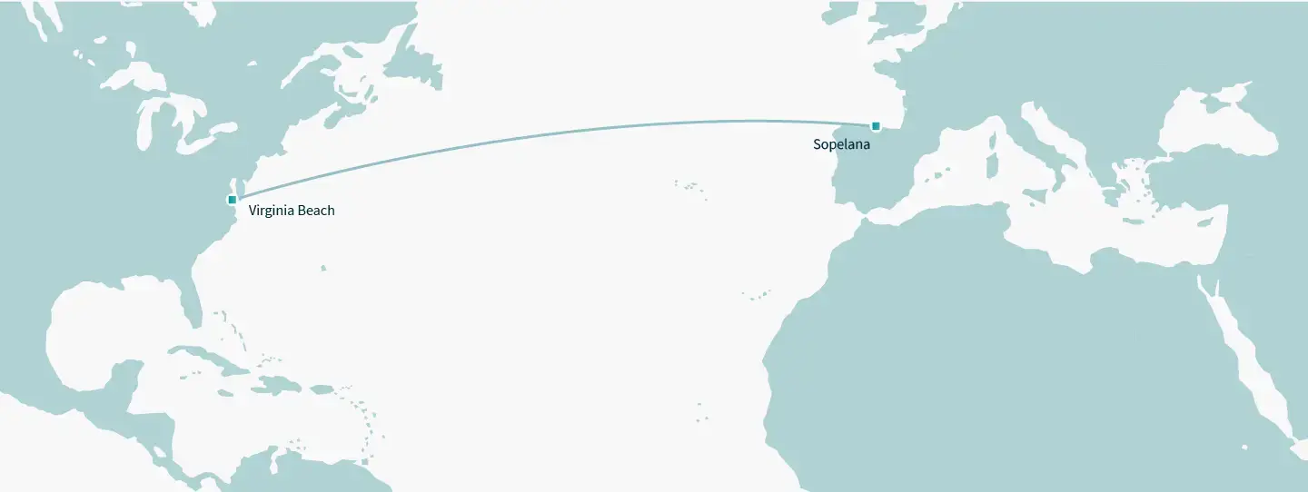 Trazado del cable Marea