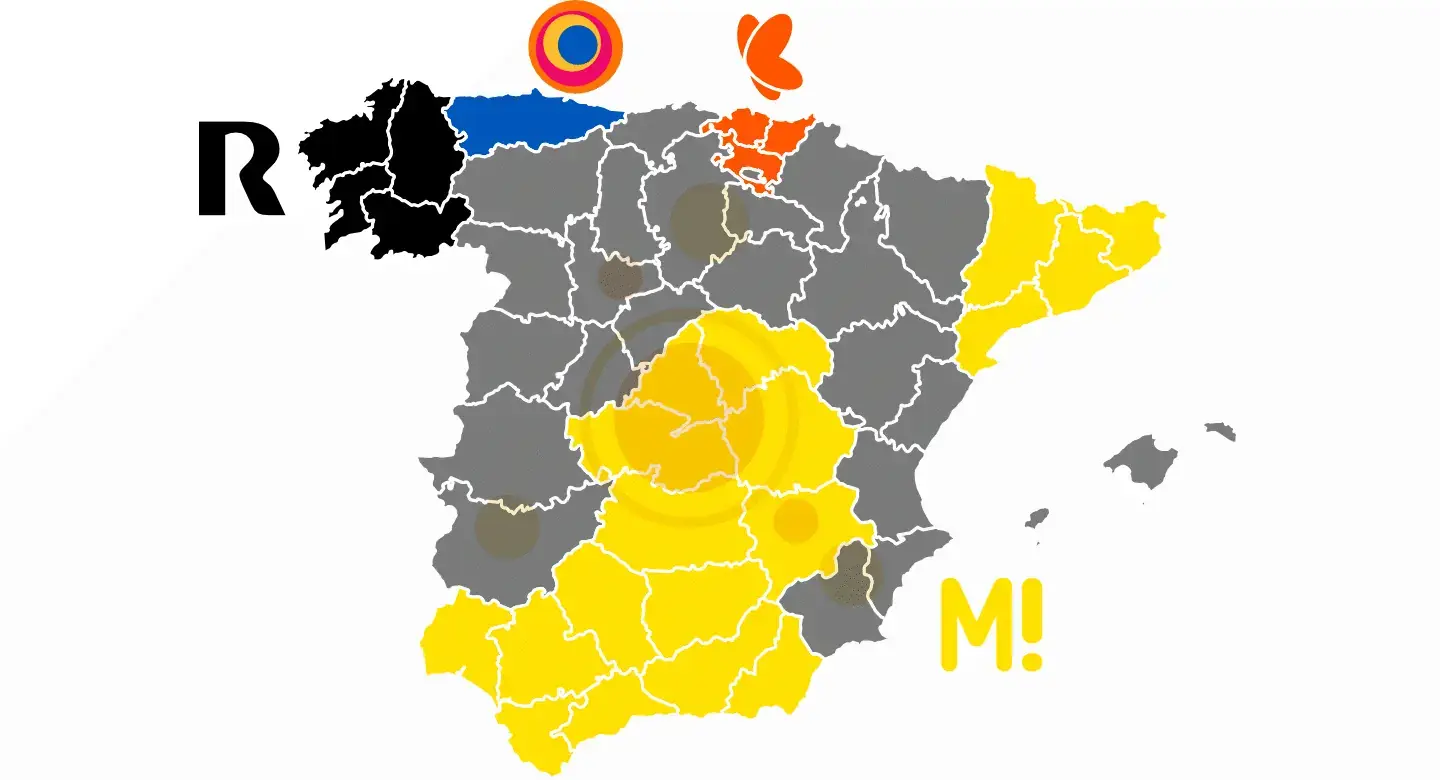 Frecuencias 2,6 GHz de MásMóvil, Euskaltel, R y Telecable