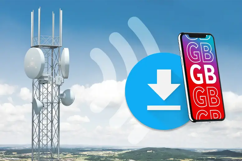 antena movil descargando gigas gb
