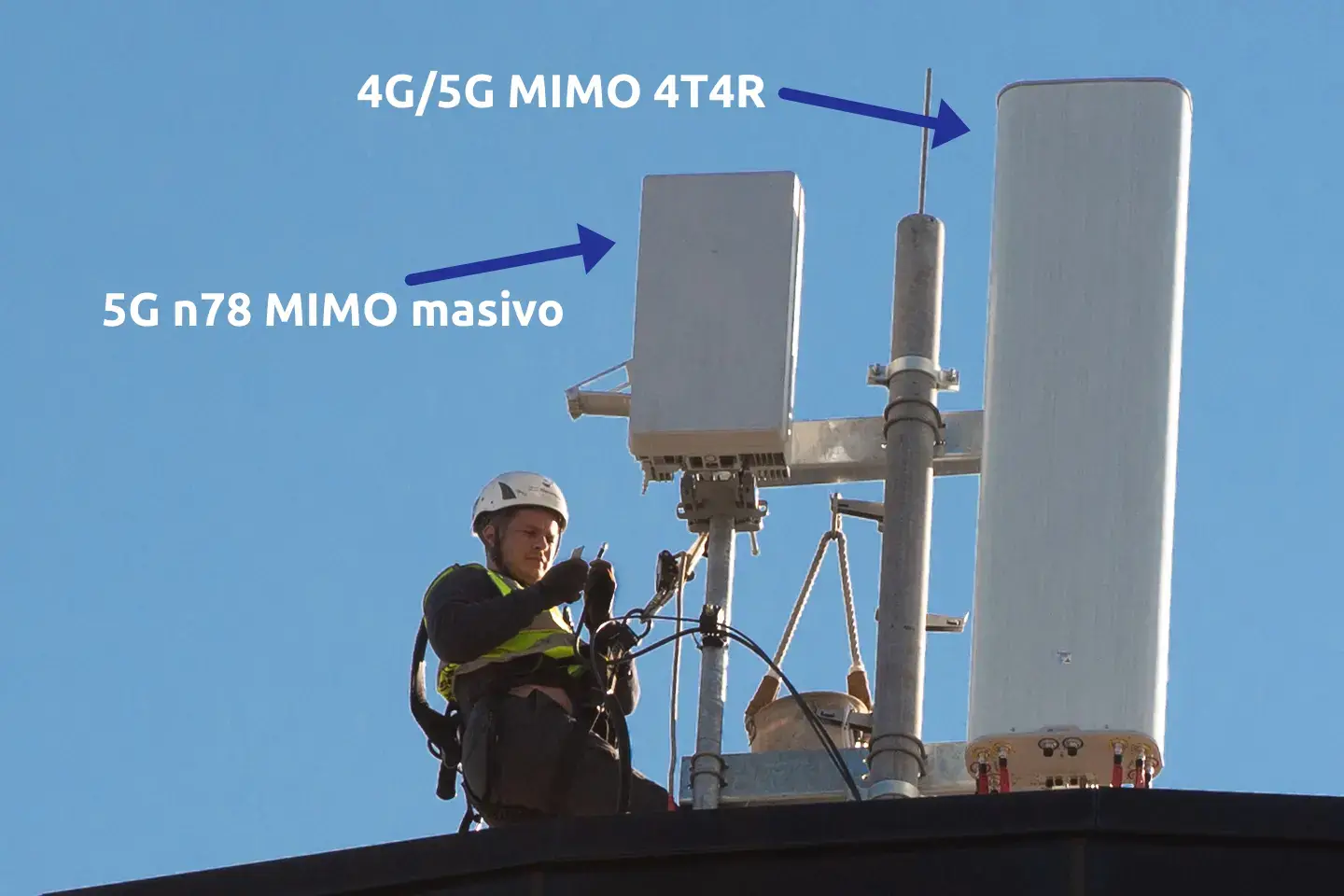 Antena 5G n78 MIMO masivo