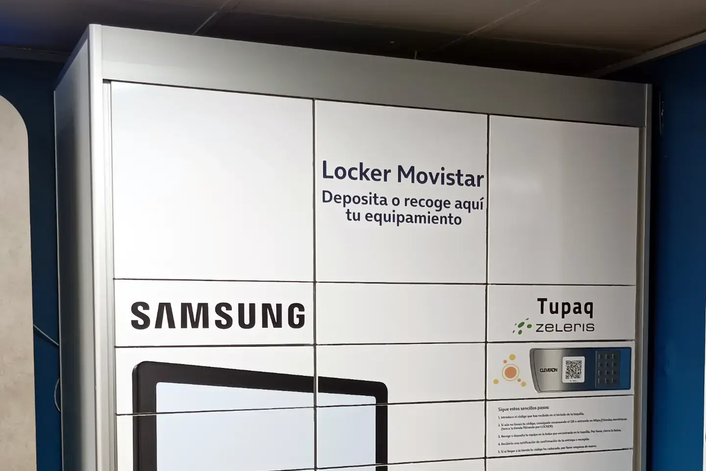 Locker Movistar para devolver equipos en tienda