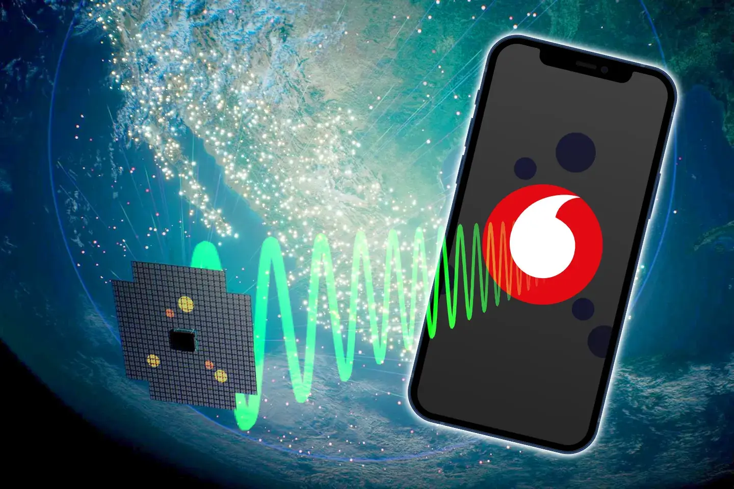 AST Mobile Satelite móvil Vodafone