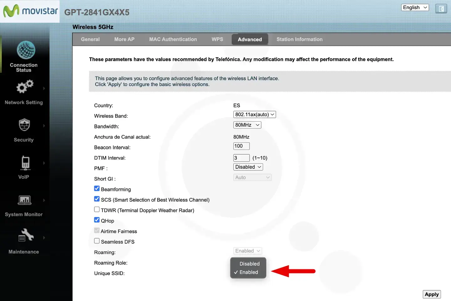 Unique SSID en el router Smart WiFi 6