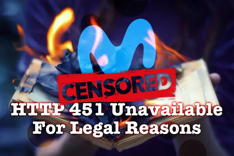 movistar censored 451 unavailable for