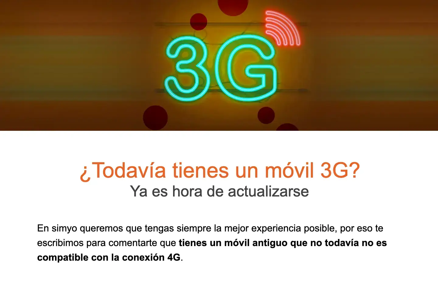 Email móvil 3G Simyo