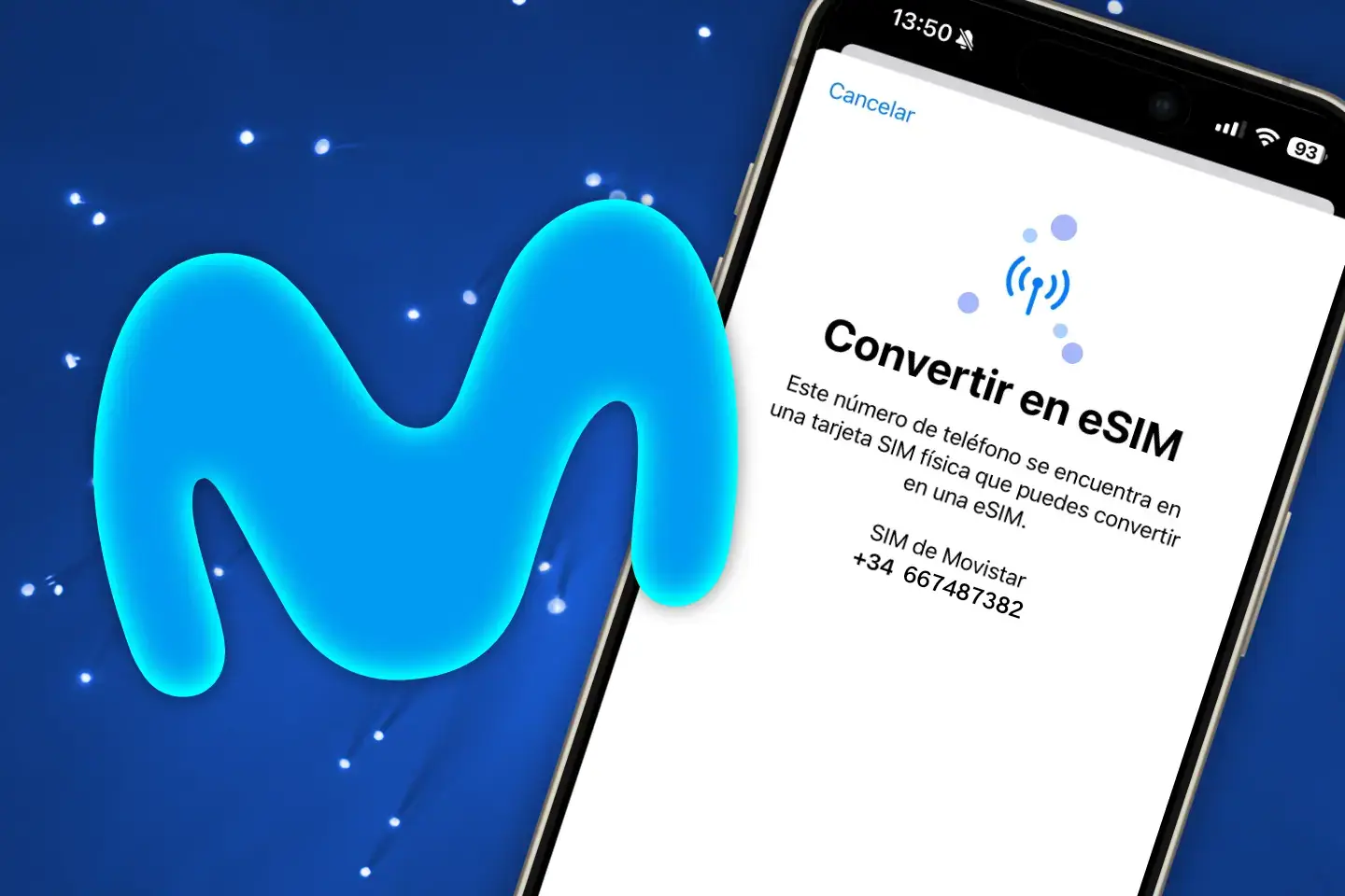 Movistar iPhone convertir en eSIM