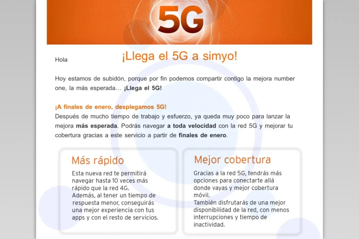 Email 5G Simyo