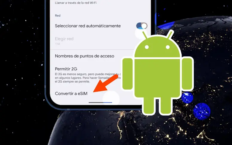 android convertir esim