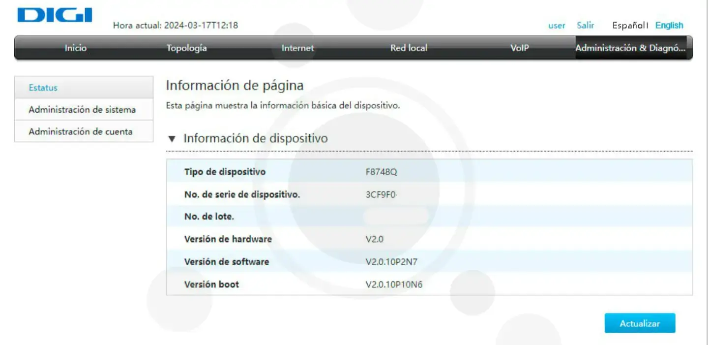 Configuración router WiFi 7 Digi