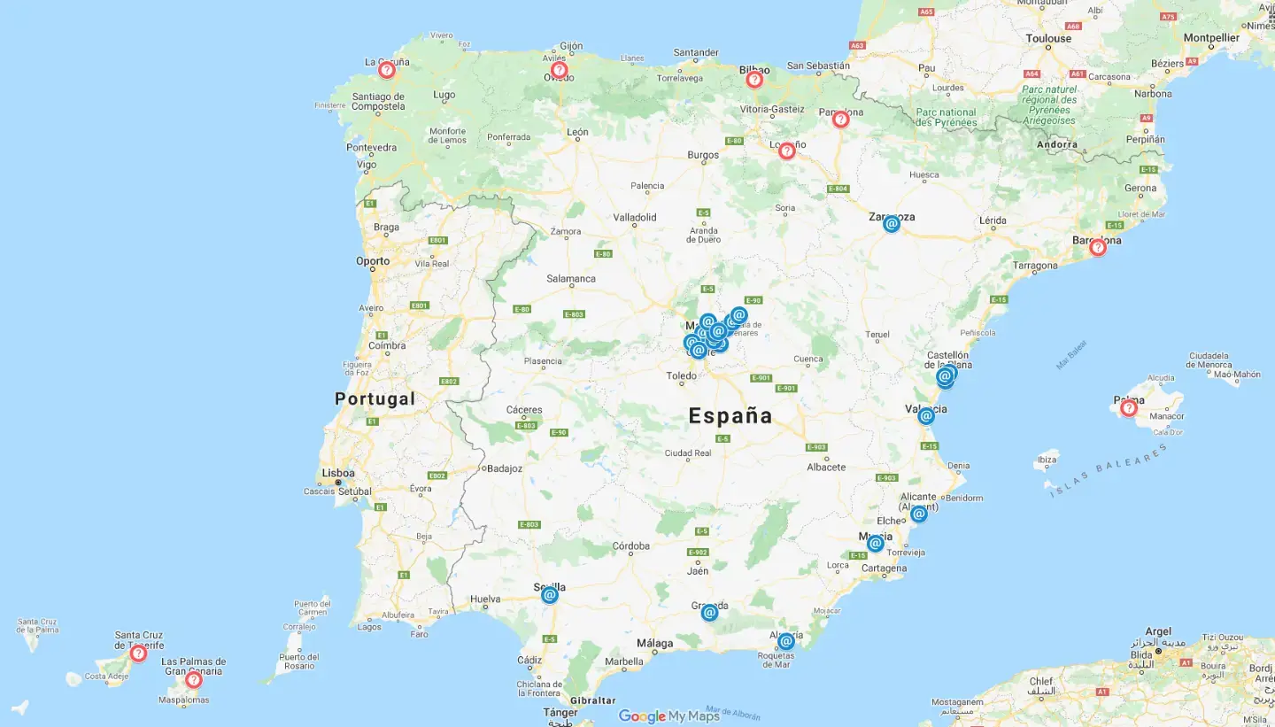 Mapa cobertura fibra propia Digi