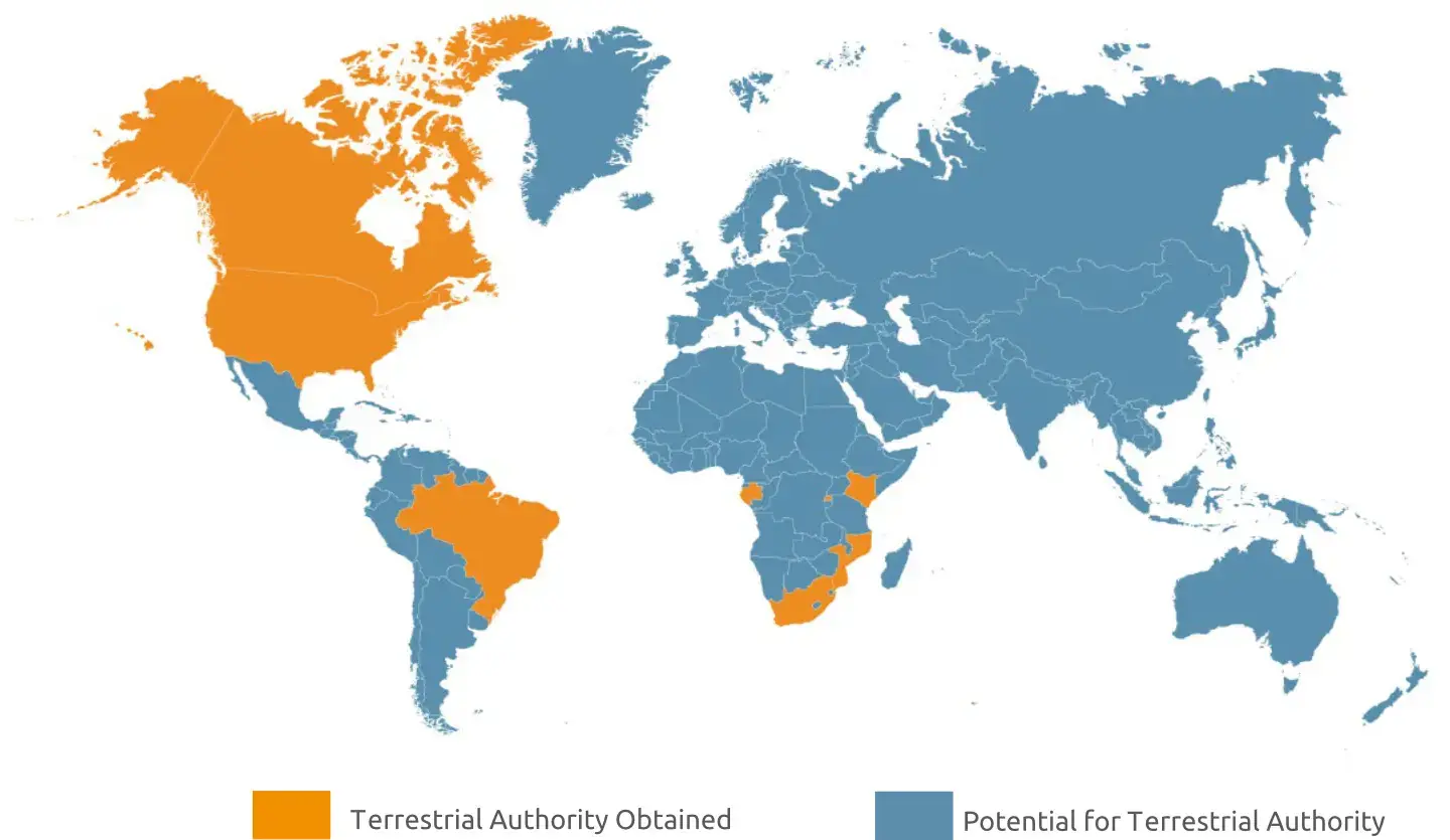 Autorizaciones terrestres de GlobalStar