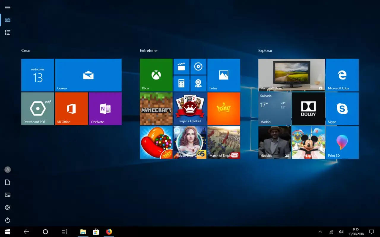 Escritorio de Windows 10