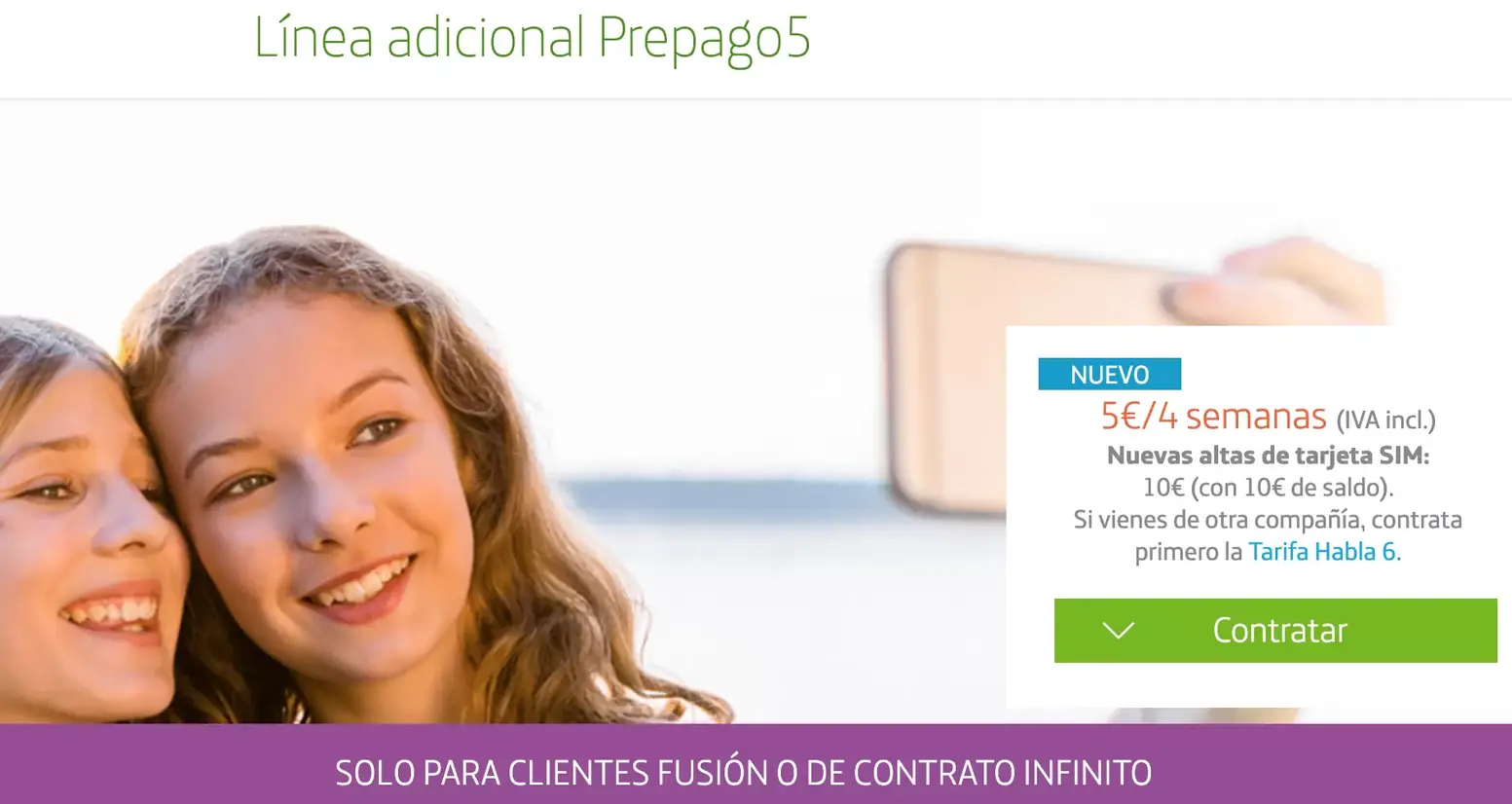 Linea adicional Prepago 5