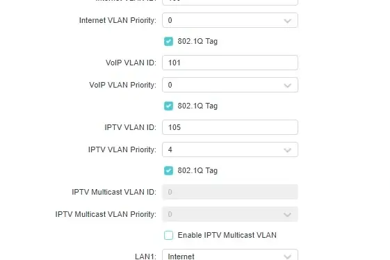 Configuración IPTV