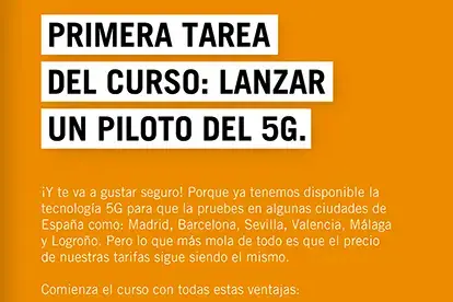 Anuncio 5G en la revista Yoigo