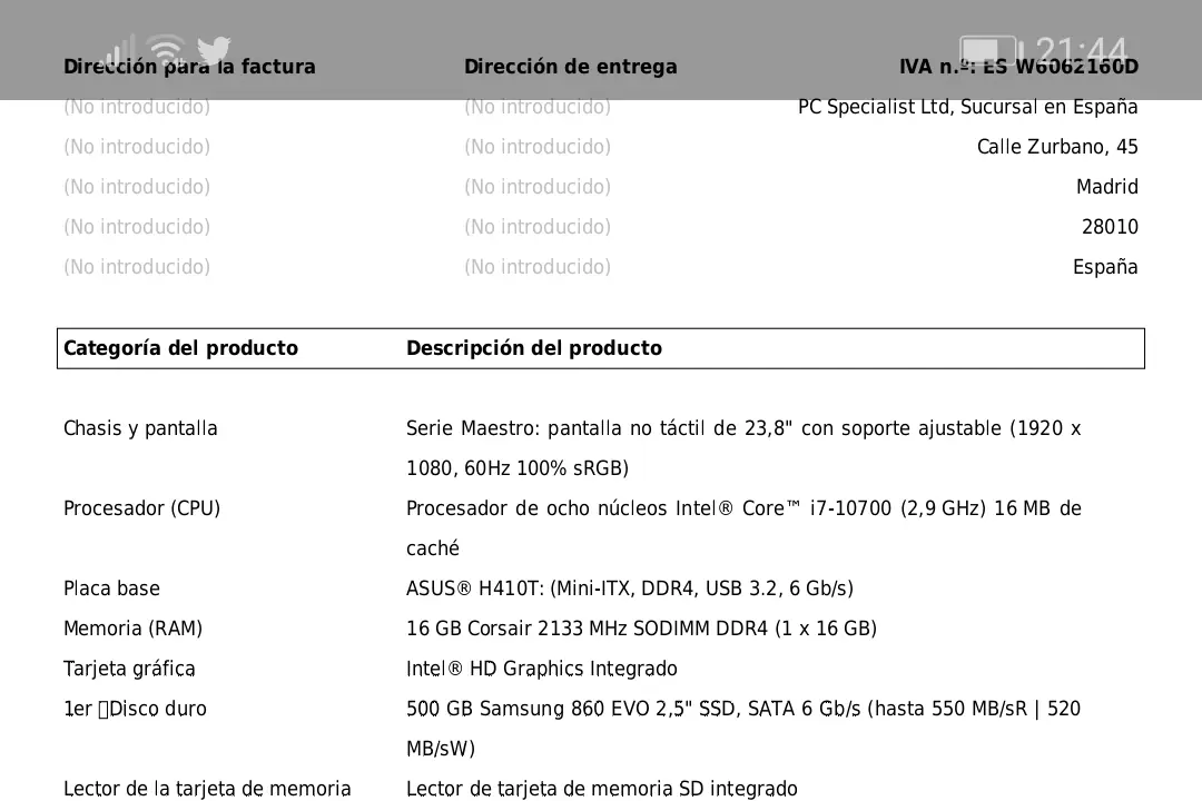 Composición ordenador